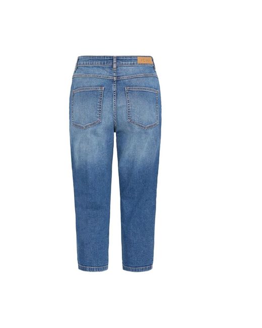Ichi Blue Cropped Jeans