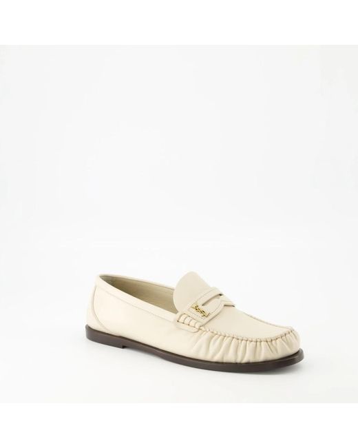 Saint Laurent White Loafers