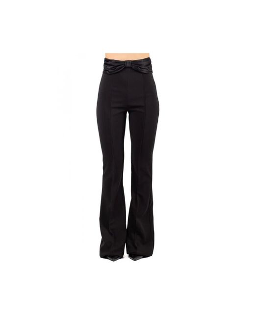 Elisabetta Franchi Black Wide Trousers