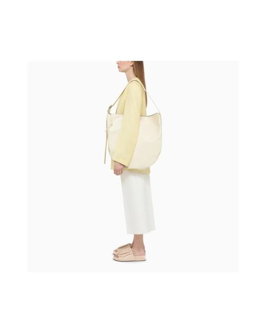 Jil Sander White Shoulder Bags