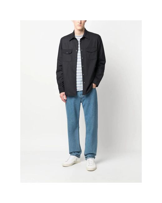 Aspesi Blue Casual Shirts for men