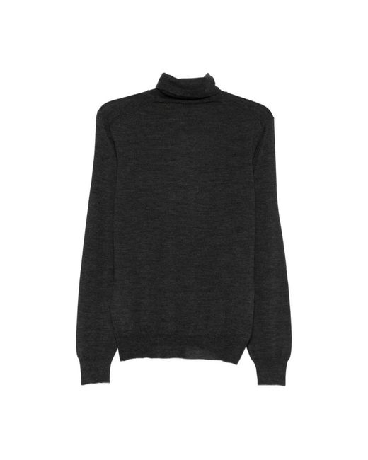 Barba Napoli Black Turtlenecks for men