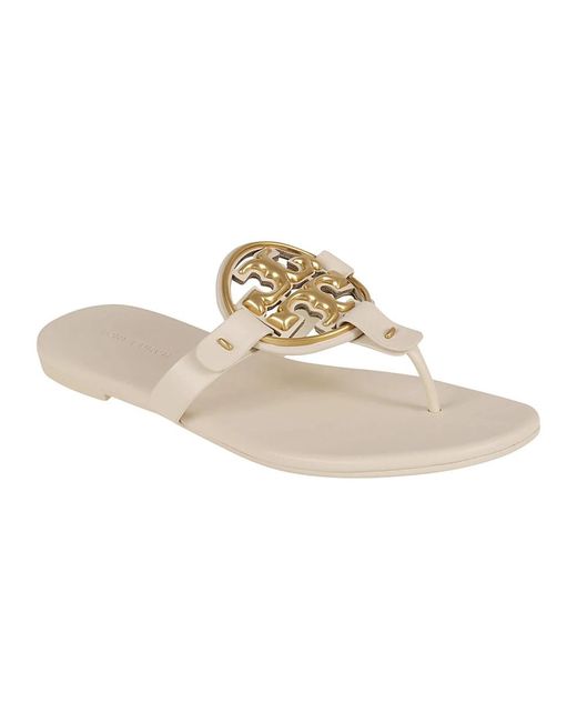 Tory Burch Metallic Flip Flops