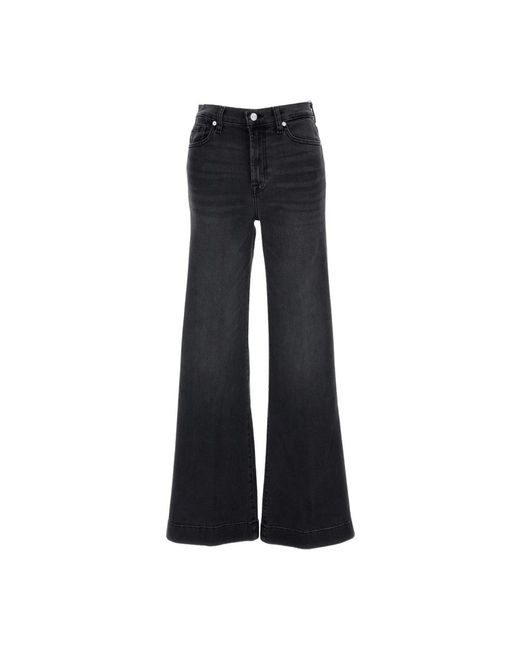 7 For All Mankind Blue Wide Jeans