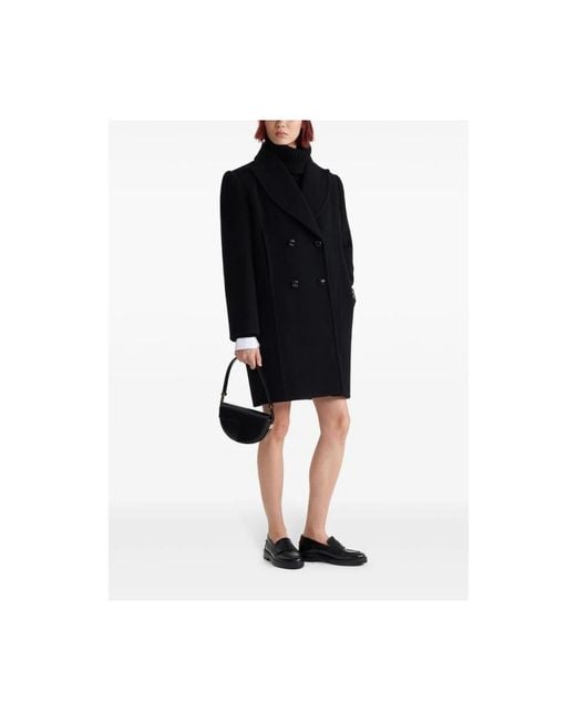 Patou Black Double-Breasted Coats