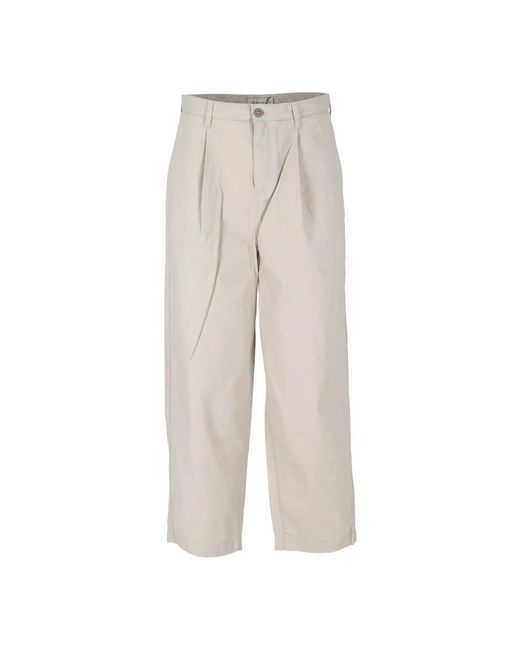 Calvin Klein Cropped Plissee Hose in Gray für Herren