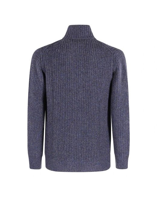 Kangra Truien & Vesten ,Blauw ,Wol Maglia Full Zip in het Blue voor heren