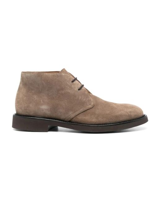 Doucal's Brown Lace-Up Boots for men