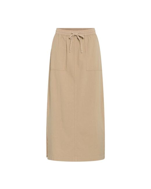 Maxi Skirts Kaffe de color Natural
