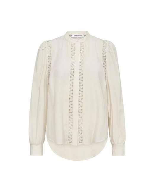 co'couture Kanten Shirt Aila Stijl Blouse in het White