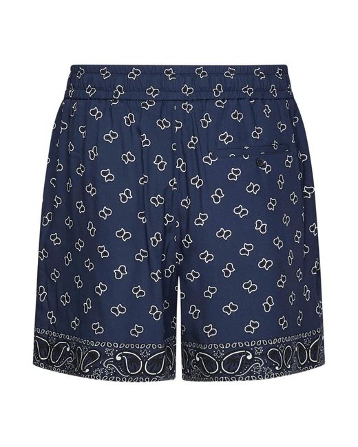 Palm Angels Blue Short Shorts for men