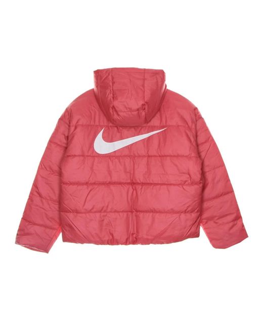 Nike Fitness ,Roze ,Polyester Repel Classic Hooded Down Jacket in het Pink