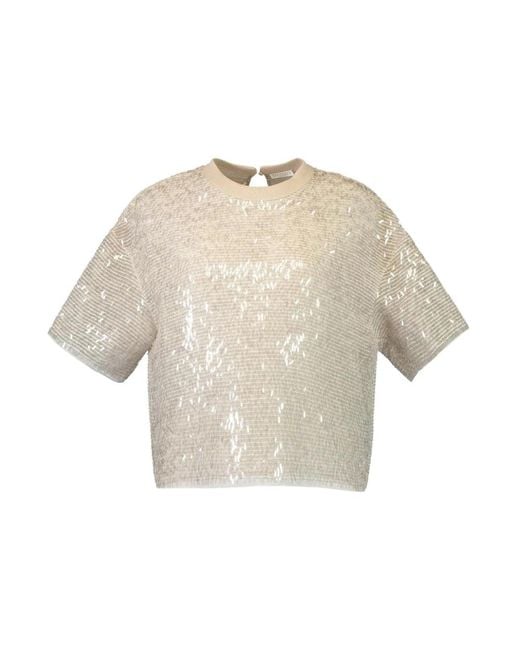 Brunello Cucinelli Natural Blouses