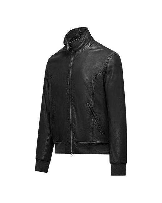 Leather Jackets Bomboogie de color Black