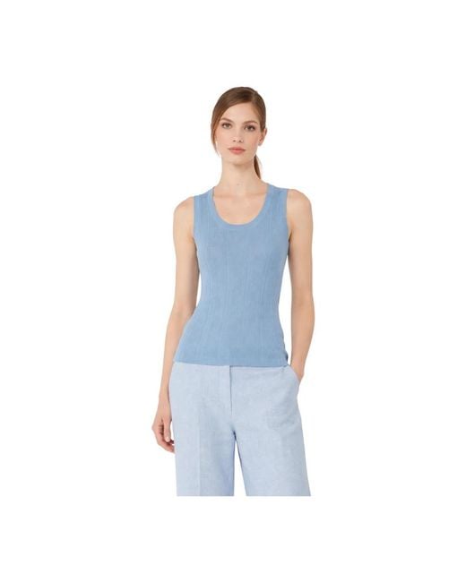 Weekend by Maxmara Blue Sleeveless Tops