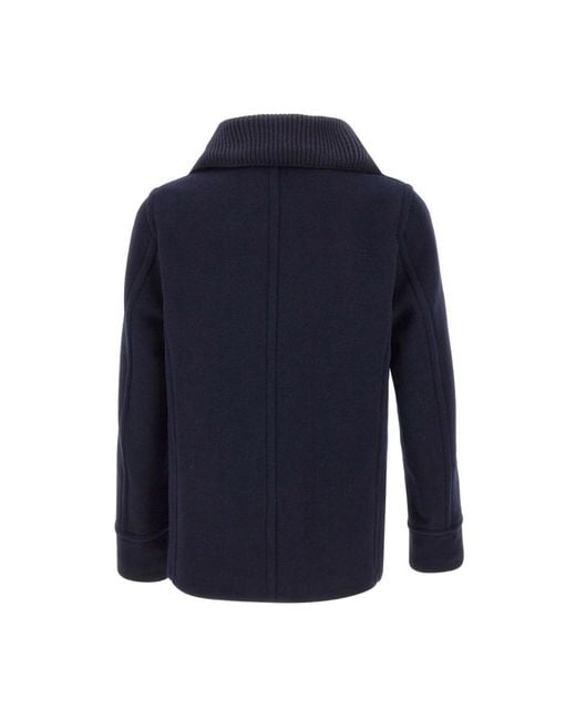 Paul & Shark Blue Double-Breasted Coats for men