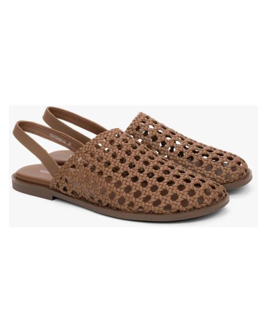 ESTRO Brown Flat Sandals