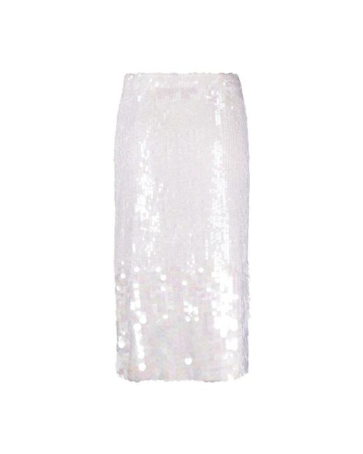 P.A.R.O.S.H. White Midi Skirts