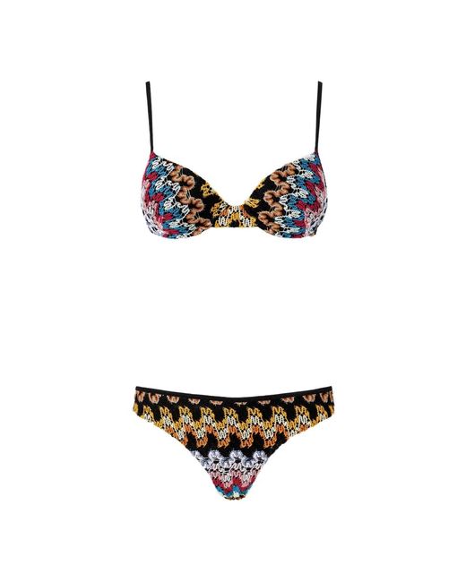 Missoni Badmode ,Veelkleurig ,Zig-Zag Balconette Bikini Multi Colour in het Brown