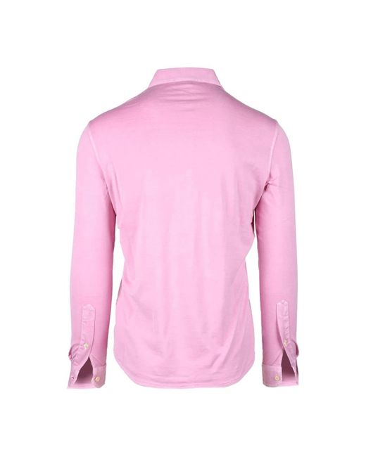 FILIPPO DE LAURENTIIS Pink Polo Shirts for men