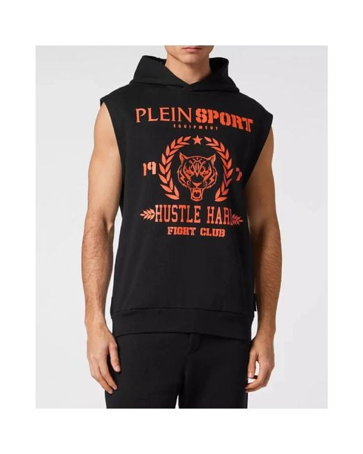 Philipp Plein Black Sleeveless Tops for men