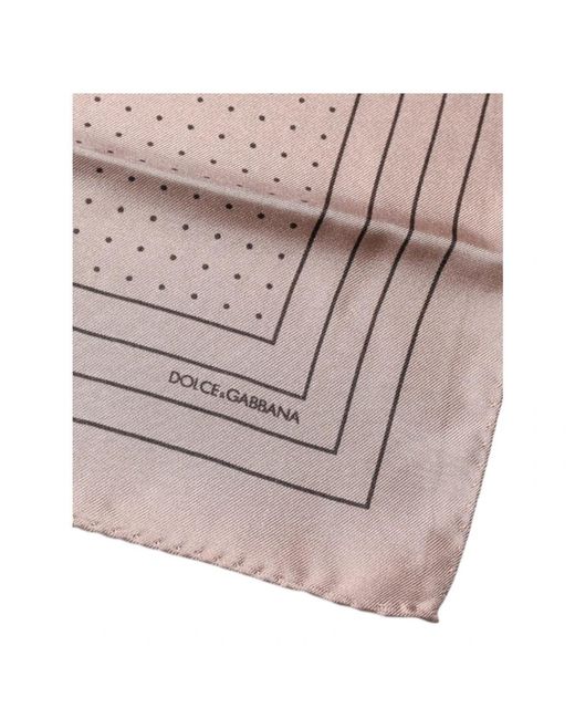 Dolce & Gabbana Pink Pocket Scarves for men