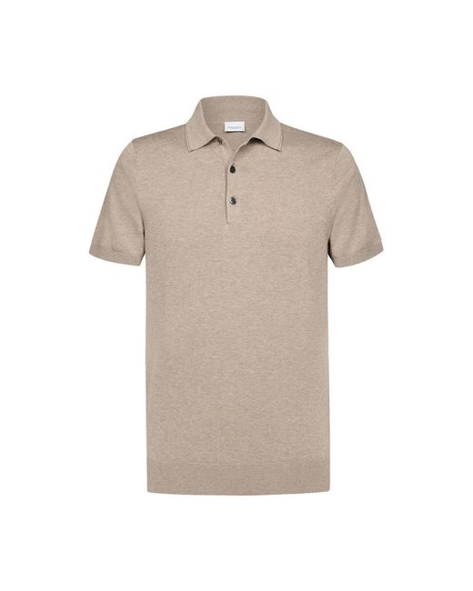 Profuomo Polo Ss in het Natural voor heren