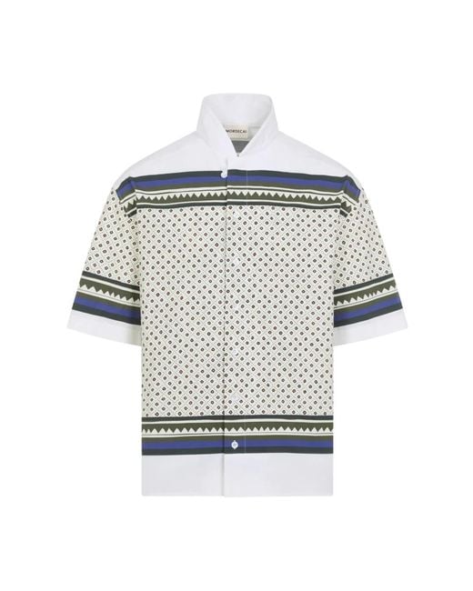 Mordecai Blue Short Sleeve Shirts for men