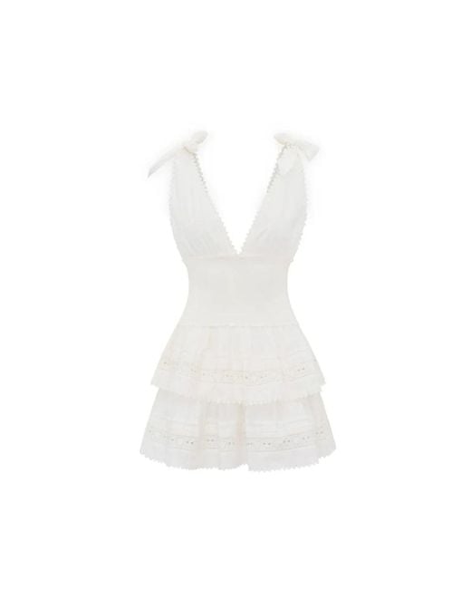 LoveShackFancy White Short Dresses