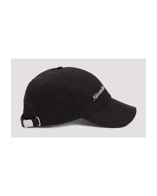 McQueen Accessoires ,Zwart ,Katoen Klassieke Logo Bicolor Zwart Goud Hoed in het Black voor heren
