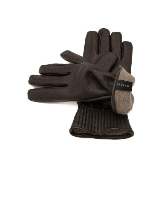 Orciani Black Gloves for men