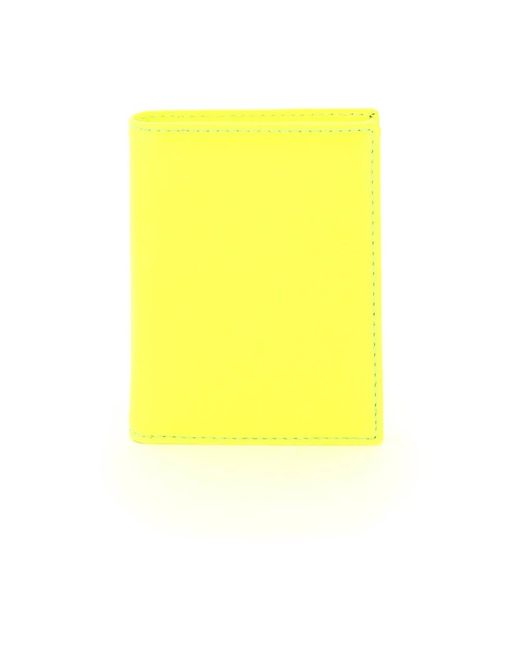 Comme des Garçons Geldbörse aus fluoreszierendem leder mit goldgedrucktem logo in Yellow für Herren