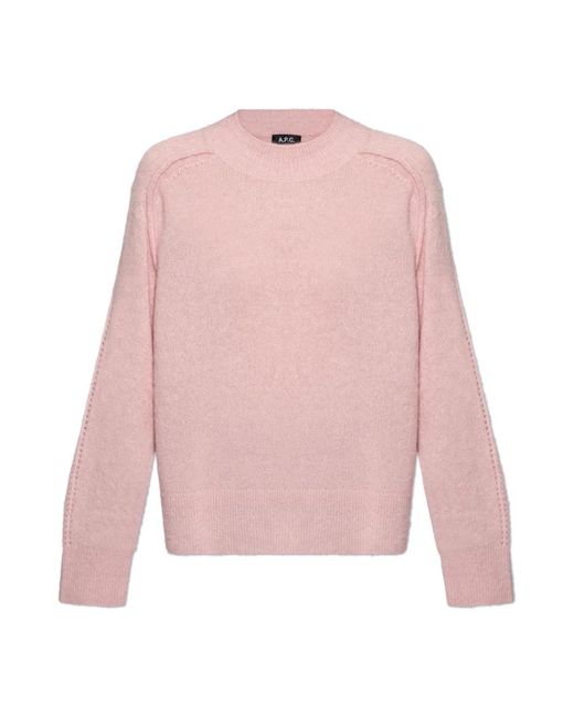 A.P.C. Round-Neck Knitwear in het Pink