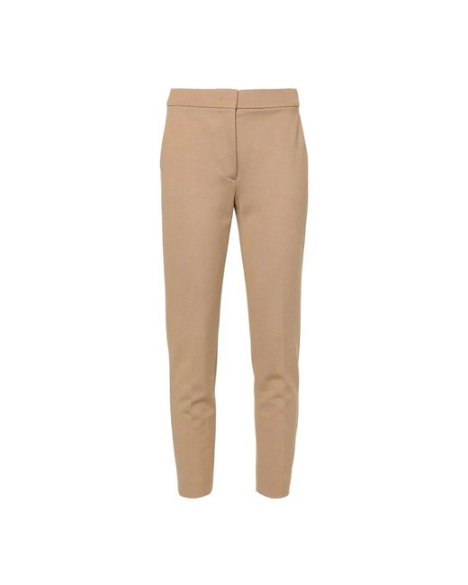 Cropped Trousers Max Mara de color Natural
