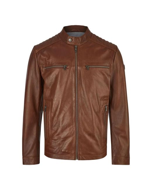 Bugatti Herren Lederjacke Bualberto in Brown für Herren