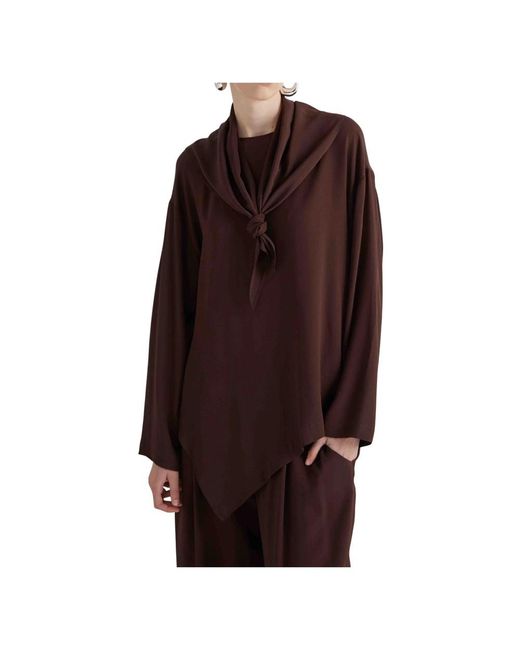MEIMEIJ Overhemden ,Bruin ,Blusa Over-Size in het Brown