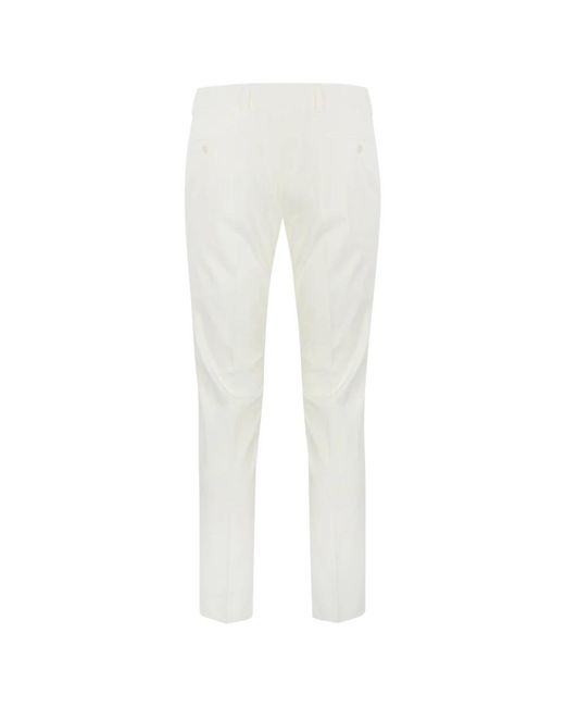 Daniele Alessandrini White Slim-Fit Trousers for men