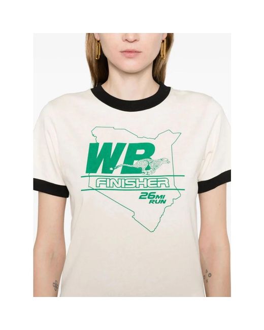 Wales Bonner Green Stilvolles ivory pace t-shirt