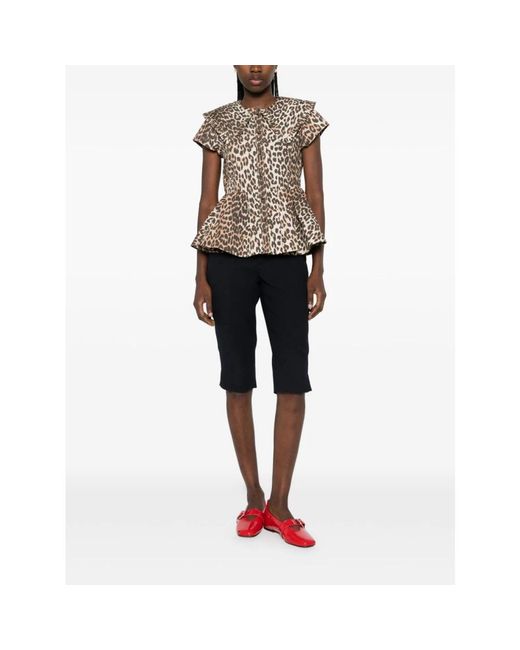 Ganni Brown Blouses