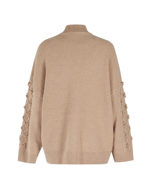 Essentiel Antwerp Rhinestone Cardigan in het Natural