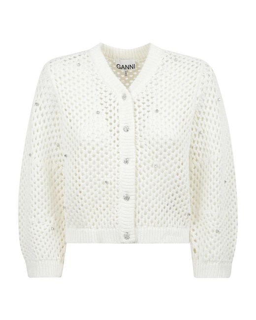 Ganni White Cardigans