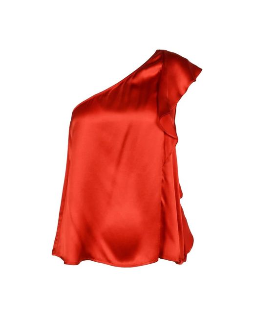 L'Autre Chose Red Sleeveless Tops