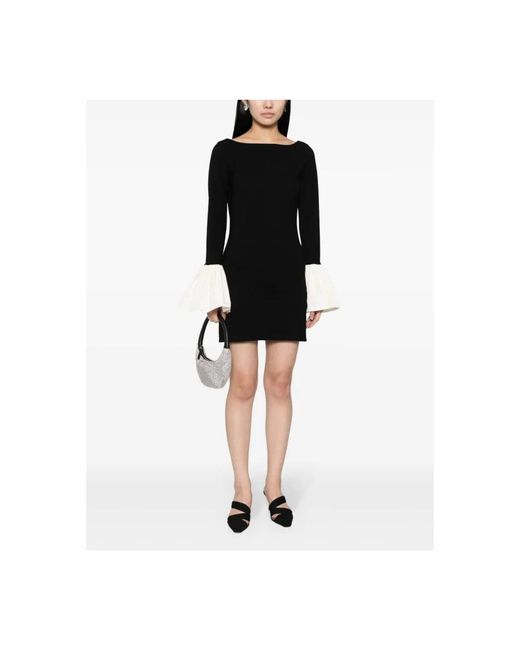 Staud Kleedjes ,Zwart ,Leer Hawthorne Dress in het Black