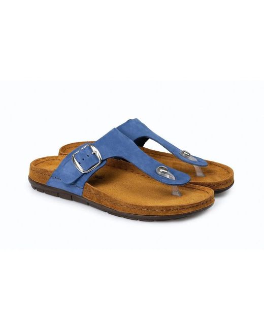Rohde Schoenen ,Blauw ,Blauwe Damessandaal Voor De Zomer in het Blue