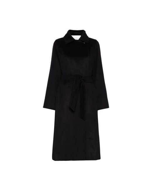 Max Mara Black Belted Coats