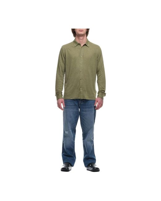 Majestic Filatures Green Casual Shirts for men