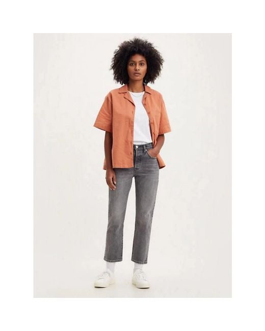 Levi's Straight Jeans in het Gray