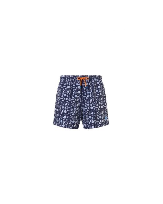 North Sails Badmode ,Veelkleurig ,Polyester Zwembroek Met Grafische Print Blauw in het Blue voor heren