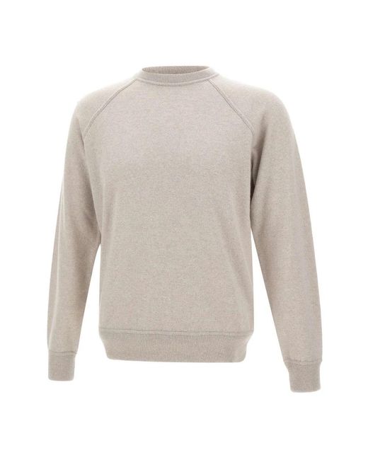 FILIPPO DE LAURENTIIS Gray Round-Neck Knitwear for men