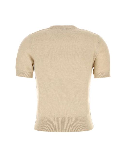 Burberry Natural Round-Neck Knitwear